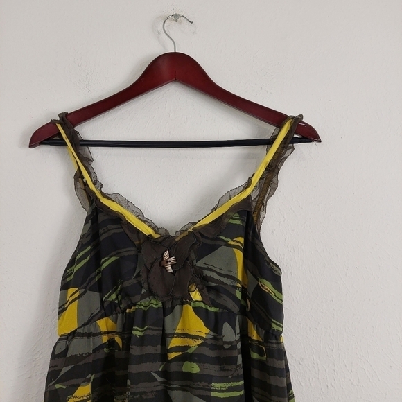 Anthropologie Hero & Leander Women's Gray Dress Abstract Print Size P (Small) - Picture 4 of 11